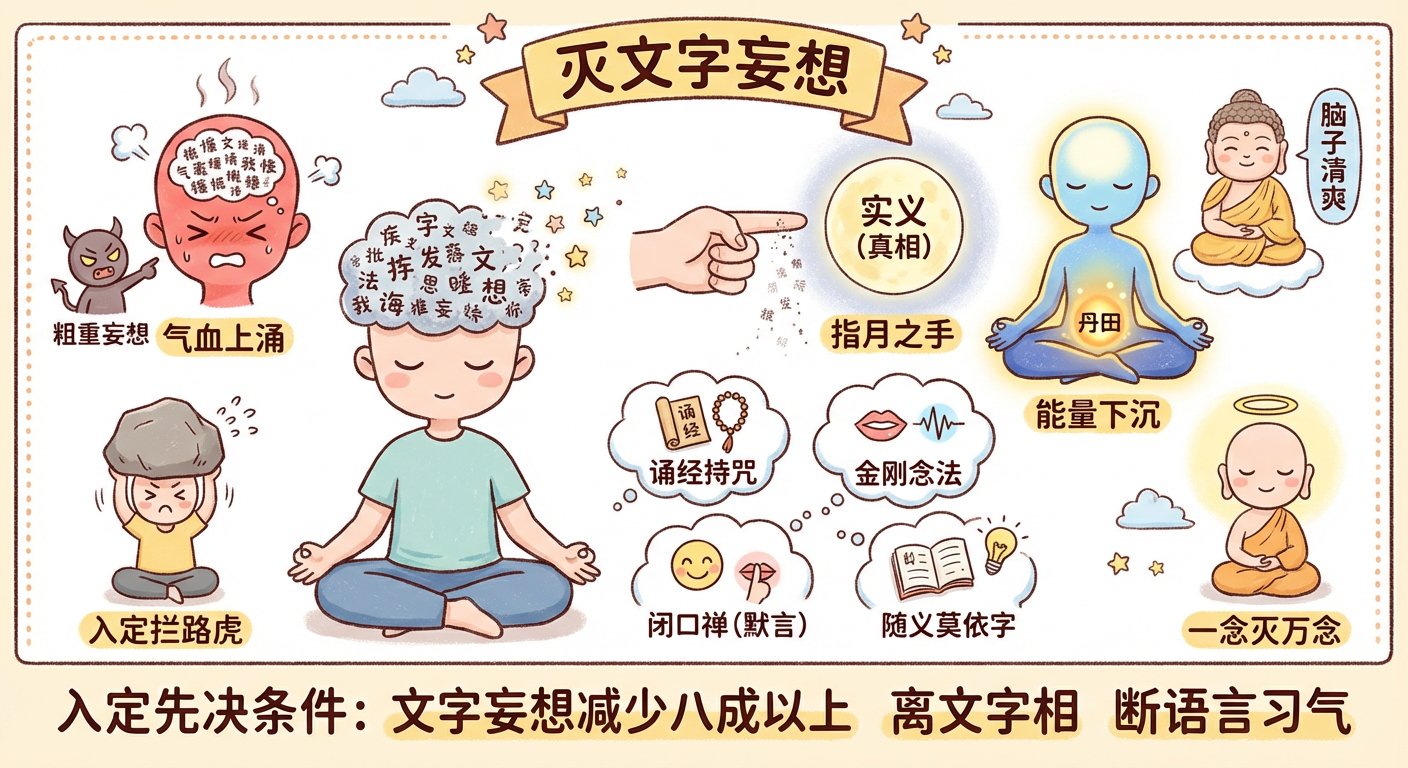 滅文字妄想(四) - 禪修方法圖解